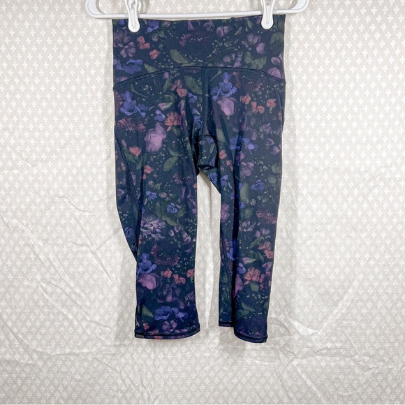 Lululemon Frozen Floral Train Times Crop Leggings - Picture 2 of 5